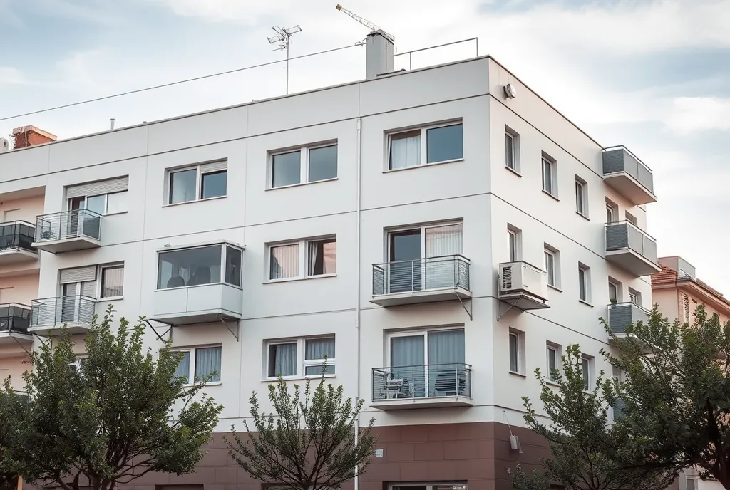 Bloque de viviendas de Madrid con aerotermia