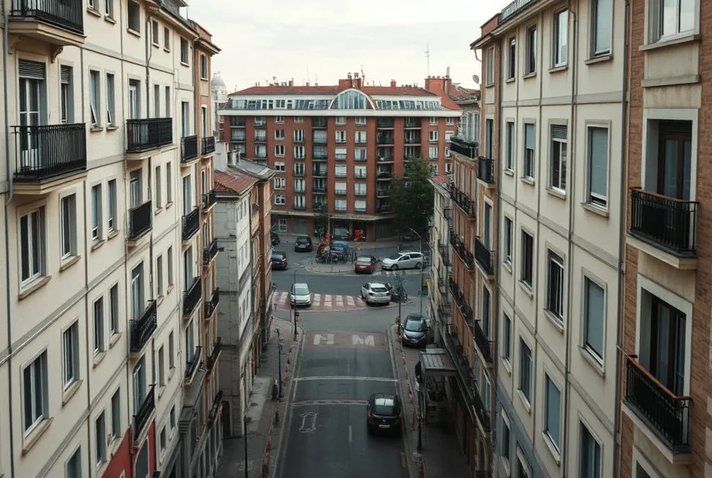 Calles y viviendas de Madrid